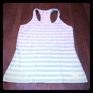 Green stripe workout tank